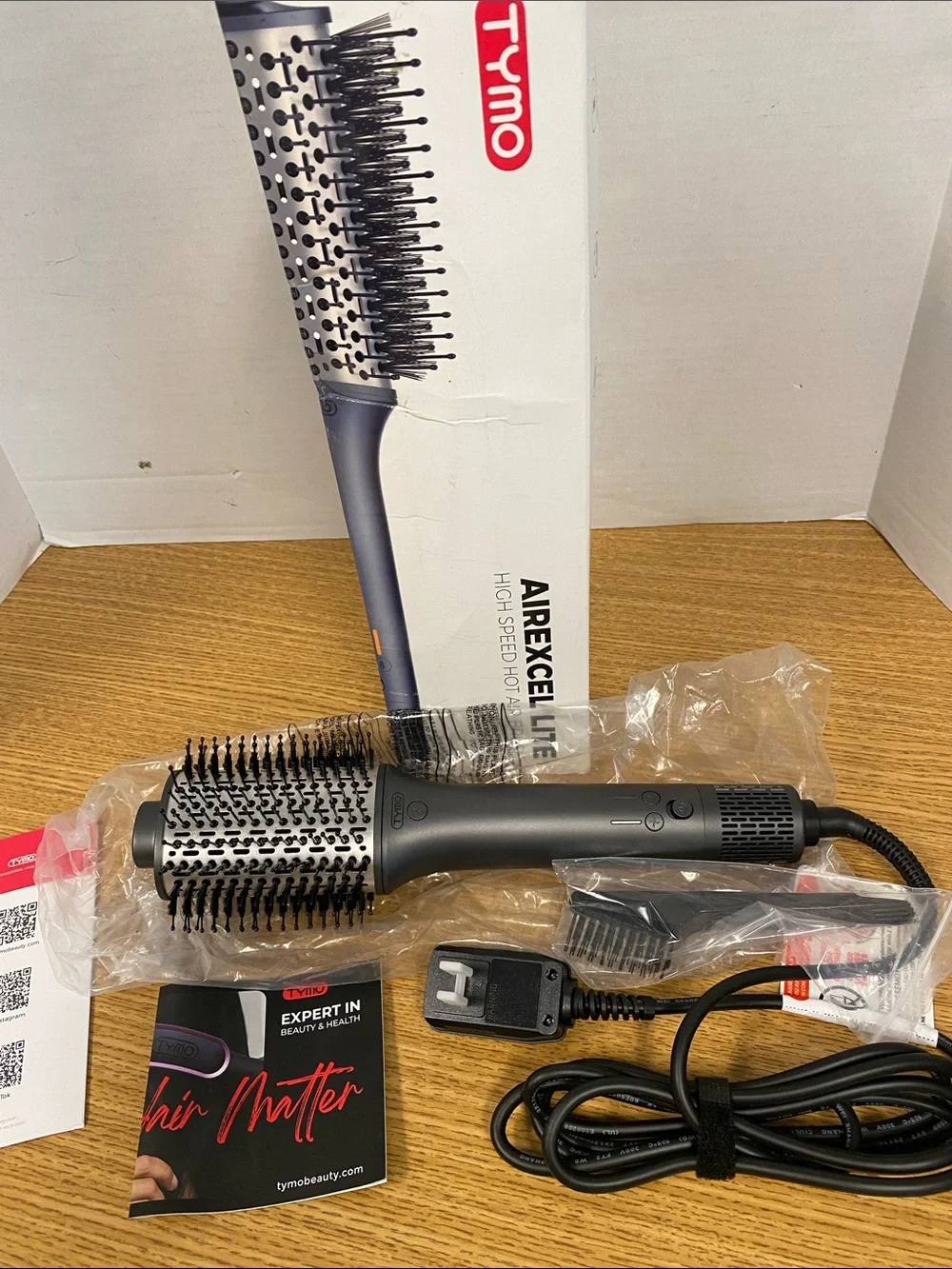 Tymo AirExcel Lite Gray Hot Air Styling Brush - Gray